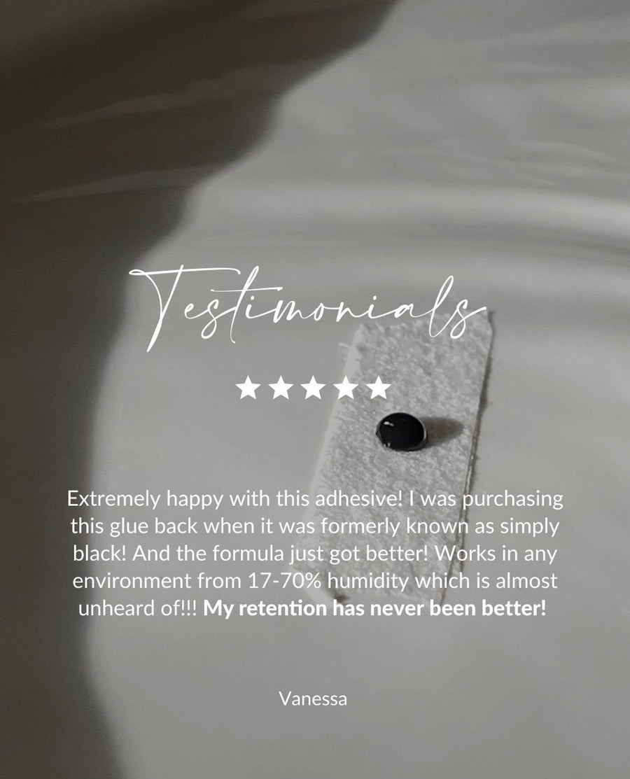 Blacke Lash Adhesive – Fast-drying, high-retention professional lash glue for all humidity levels. Perfect for lash artists with quick application needs.
