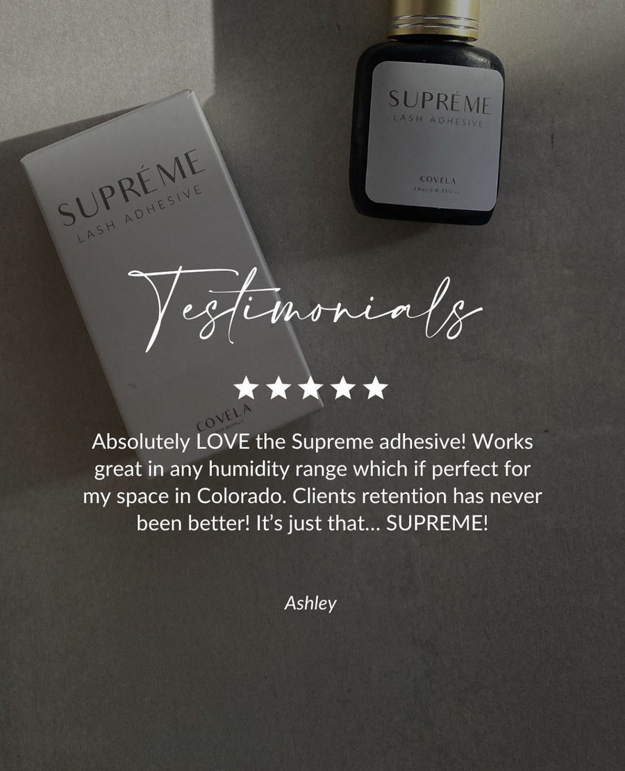 Supréme Lash Adhesive – Fast drying, high retention adhesive for advanced lash artists. Adapts to all humidity levels. Subscribe & Save 15%